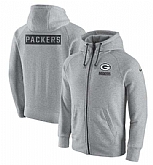 Men's Green Bay Packers Nike Gridiron Gray 2.0 Full-Zip Hoodie - Ash FengYun,baseball caps,new era cap wholesale,wholesale hats